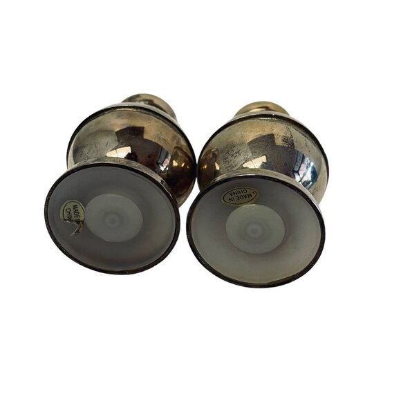 Vintage Lanthe Silver Plated Salt & Pepper Set Pots - Picture 10 of 16